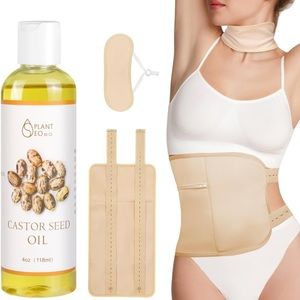 Castor Oil Cold Pressed，Castor Oil Pack for Waist and Thyroid Neck，Reusable Cast